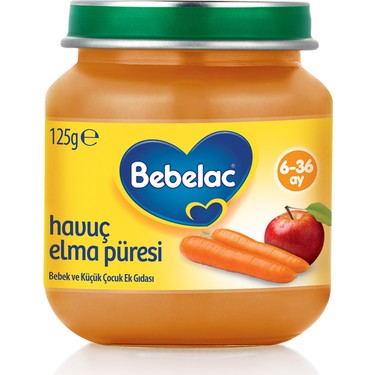 Bebelac 125 Gr Havuç Elma Püresi Kavanoz