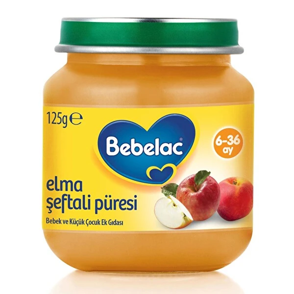 Bebelac 125 Gr Elma Şeftali Püresi Kavanoz Y