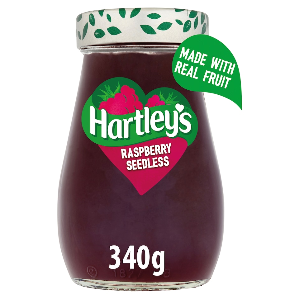 Hartleys Jam 340g Raspberry Seedless