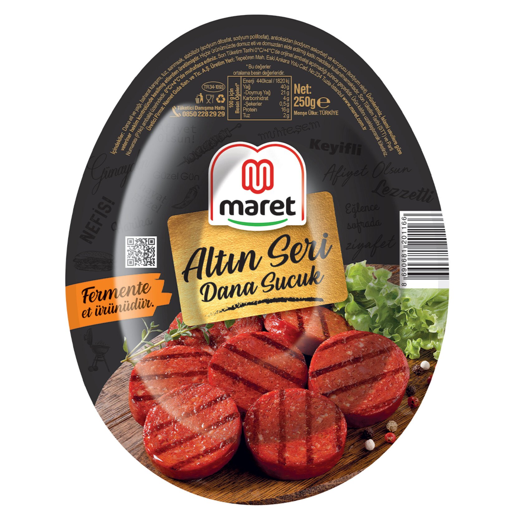 Maret Altın Seri Ferm.sucuk 250gr